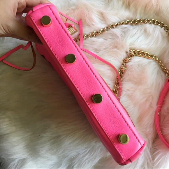Rebecca Minkoff 'Mini 5 Zip' Neon Pink Crossbody - Picture 4 of 8